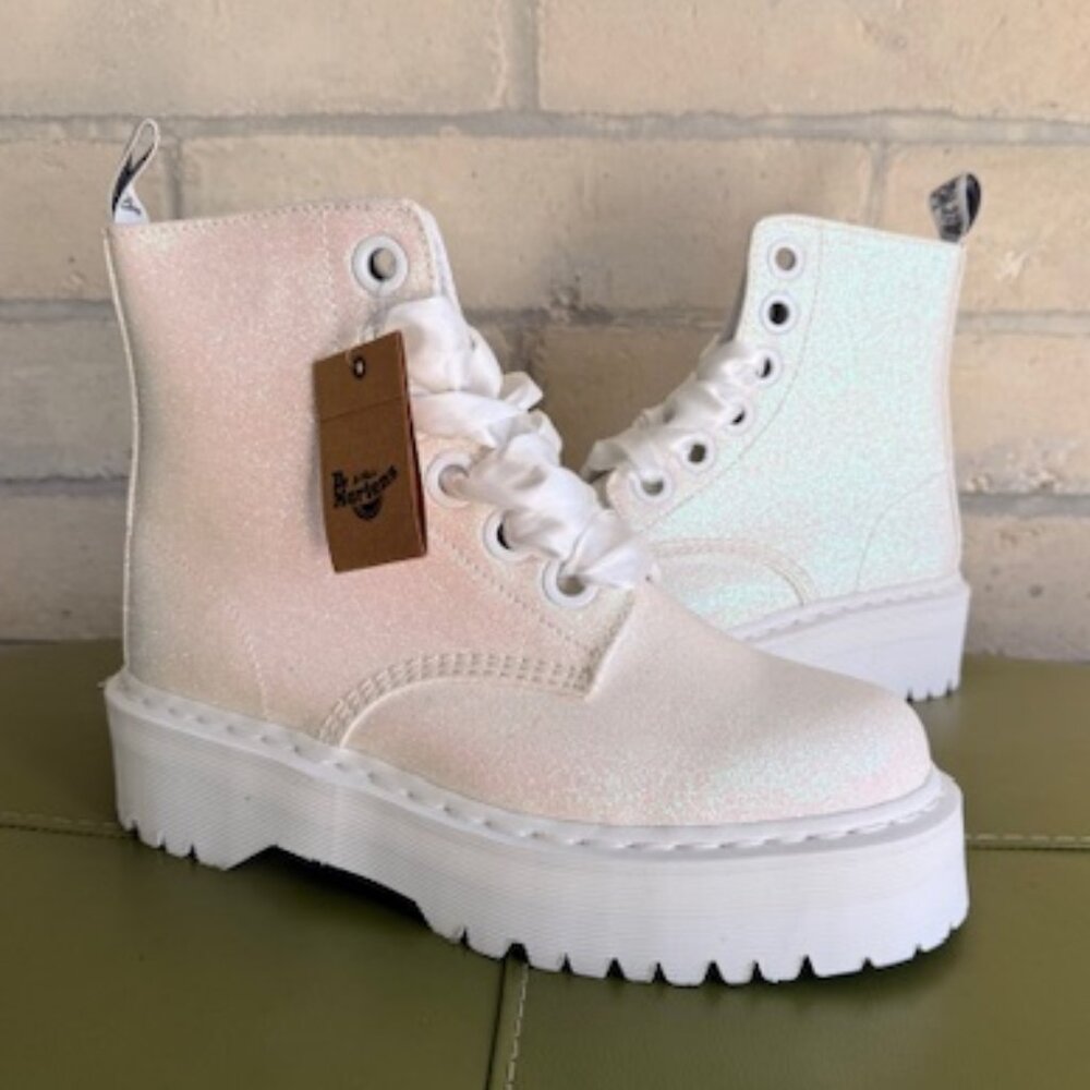 Dr. Martens Molly glitter boots size US Women's 11/UK9 new with defects